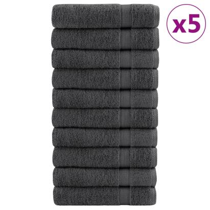 Prosoape premium 50 buc Antracit 50x100cm 600gsm 100% bumbac GartenMobel Dekor