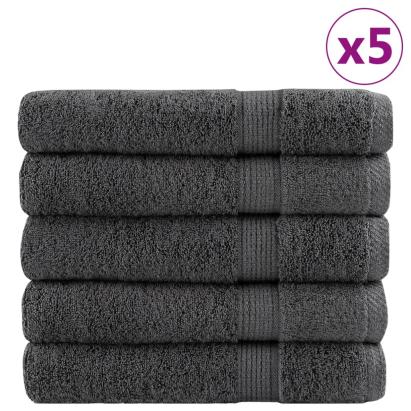 Prosoape premium 25 buc antracit 100x200cm 600gsm 100% bumbac GartenMobel Dekor