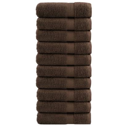 Prosoape baie premium 10 buc maro 100x150cm 600gsm 100% bumbac GartenMobel Dekor