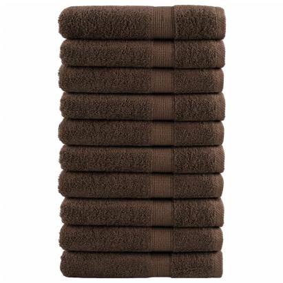 Prosoape saună premium 10 buc maro 80x200cm 600gsm 100% bumbac GartenMobel Dekor