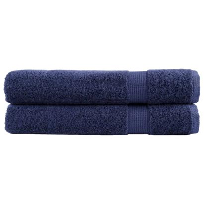 Prosoape premium 2 buc bleumarin 100x200cm 600gsm 100% bumbac GartenMobel Dekor