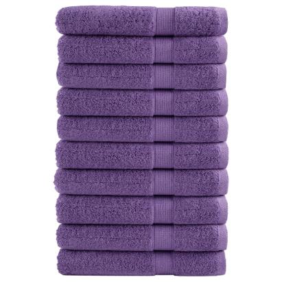 Prosoape premium 10 buc. violet 100x200 cm 600 gsm 100% bumbac GartenMobel Dekor