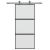 Ușă glisantă, negru, 90x205 cm, sticlă securizată și aluminiu GartenMobel Dekor