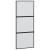Ușă glisantă, negru, 90x205 cm, sticlă securizată și aluminiu GartenMobel Dekor