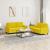 Set de canapele cu perne, 2 piese, galben, catifea GartenMobel Dekor