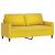 Set de canapele cu perne, 2 piese, galben, catifea GartenMobel Dekor