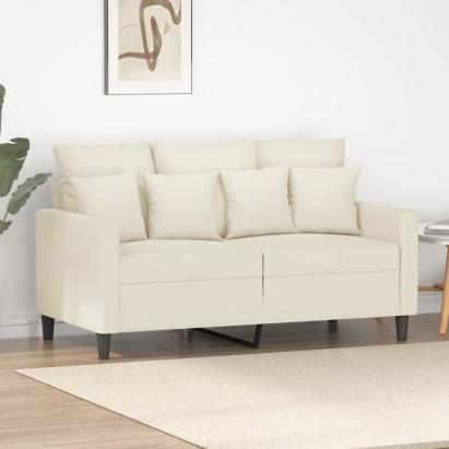 Canapea cu 2 locuri, crem, 120 cm, catifea GartenMobel Dekor