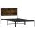 Cadru de pat din metal cu tăblie, stejar fumuriu, 107x203 cm GartenMobel Dekor