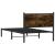 Cadru de pat din metal cu tăblie, stejar fumuriu, 107x203 cm GartenMobel Dekor