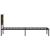 Cadru de pat din metal cu tăblie, stejar fumuriu, 107x203 cm GartenMobel Dekor