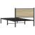 Cadru de pat din metal cu tăblie, stejar sonoma, 107x203 cm GartenMobel Dekor