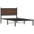 Cadru de pat din metal cu tăblie, stejar maro, 107x203 cm GartenMobel Dekor
