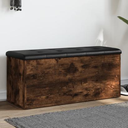 Bancă de depozitare, stejar fumuriu, 102x42x45cm lemn prelucrat GartenMobel Dekor