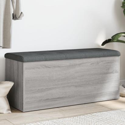 Bancă de depozitare, gri sonoma, 102x42x45 cm, lemn prelucrat GartenMobel Dekor