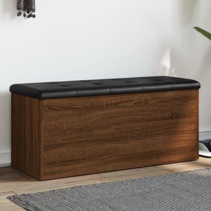 Bancă de depozitare, stejar maro, 102x42x45 cm, lemn prelucrat GartenMobel Dekor