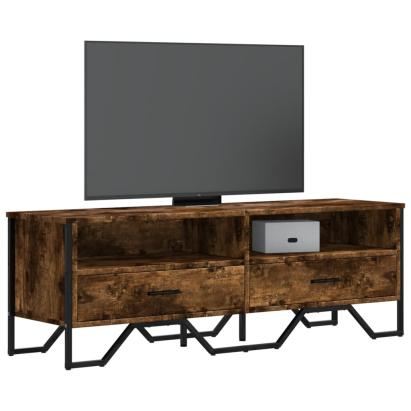 Dulap TV, stejar fumuriu, 122x34x41 cm, lemn prelucrat GartenMobel Dekor