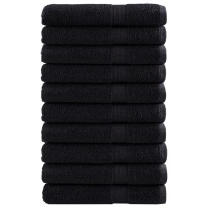 Prosoape premium 10 buc. negru 100x200 cm 600 gsm 100% bumbac GartenMobel Dekor