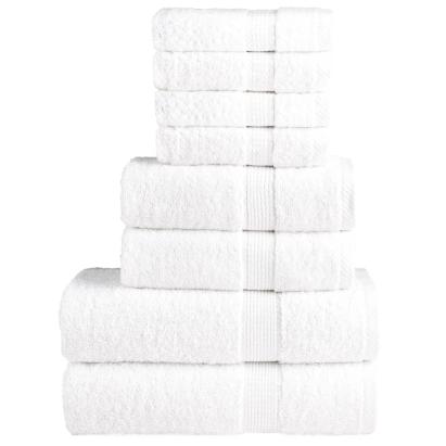Set de prosoape premium, 8 piese, alb, 600 g/m² 100% bumbac GartenMobel Dekor