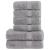 Set de prosoape premium, 6 piese, gri, 600 g/m² 100% bumbac GartenMobel Dekor