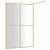 Paravan de duș walk-in, auriu 140x195cm sticlă ESG transparentă GartenMobel Dekor