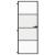 Ușă de interior negru 76x201,5 cm sticlă securiz./aluminiu slim GartenMobel Dekor