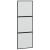 Ușă glisantă, negru, 76x205 cm, sticlă securizată și aluminiu GartenMobel Dekor