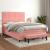 Pat box spring cu saltea, roz, 140x200 cm, catifea GartenMobel Dekor
