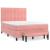 Pat box spring cu saltea, roz, 140x200 cm, catifea GartenMobel Dekor