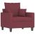 Set canapea cu perne, 3 piese, roșu vin, material textil GartenMobel Dekor