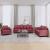 Set canapea cu perne, 3 piese, roșu vin, material textil GartenMobel Dekor