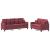 Set canapea cu perne, 2 piese, roșu vin, material textil GartenMobel Dekor