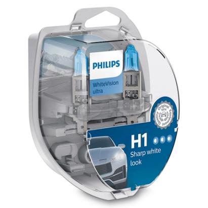 SET 2 BECURI AUTO H1 WHITEVISION ULTRA PHILIPS EuroGoods Quality