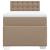 Pat box spring cu saltea, cappuccino, 100x200cm piele ecologică GartenMobel Dekor