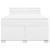 Pat box spring cu saltea, alb, 140x190 cm, piele ecologică GartenMobel Dekor