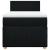 Pat box spring cu saltea, negru, 90x190 cm, textil GartenMobel Dekor