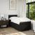 Pat box spring cu saltea, negru, 90x190 cm, textil GartenMobel Dekor