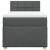 Pat box spring cu saltea, gri închis, 90x190 cm, textil GartenMobel Dekor