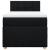 Pat box spring cu saltea, negru, 90x190 cm, textil GartenMobel Dekor