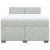 Pat box spring cu saltea, gri deschis, 140x200 cm, catifea GartenMobel Dekor