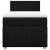 Pat box spring cu saltea, negru, 90x190 cm, textil GartenMobel Dekor