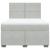 Pat box spring cu saltea, gri deschis, 140x200 cm, catifea GartenMobel Dekor