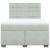 Pat box spring cu saltea, gri deschis, 140x200 cm, catifea GartenMobel Dekor