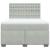 Pat box spring cu saltea, gri deschis, 140x200 cm, catifea GartenMobel Dekor