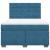 Pat box spring cu saltea, albastru, 140x190 cm, catifea GartenMobel Dekor