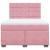Pat box spring cu saltea, roz, 140x190 cm, catifea GartenMobel Dekor