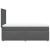 Pat box spring cu saltea, gri închis, 90x190 cm, textil GartenMobel Dekor