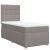 Pat box spring cu saltea, gri taupe, 90x190 cm, textil GartenMobel Dekor