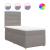 Pat box spring cu saltea, gri taupe, 90x190 cm, textil GartenMobel Dekor