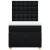 Pat box spring cu saltea, negru, 90x190 cm, textil GartenMobel Dekor