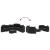Set canapele de grădină cu perne, 7 piese, negru, poliratan GartenMobel Dekor